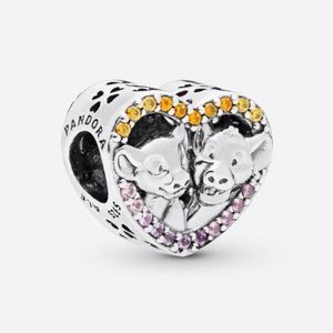 Disney The Lion King Simba and Nala Heart Charm